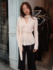 Zola Scarf Blouse in Bisque