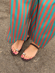 Pipe Sandal in Black/Clear