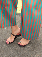 Pipe Sandal in Black/Clear
