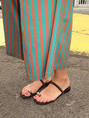 Pipe Sandal in Black/Clear