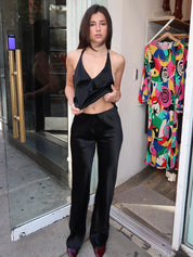 Hala Silky Pants in Black