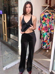 Hala Silky Pants in Black