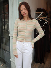 Bailey Cardi Top in Green Multi