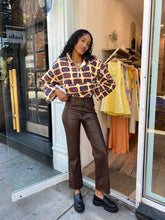 Load image into Gallery viewer, Cassie Super High Rise Straight Pant in Coffee Bean
