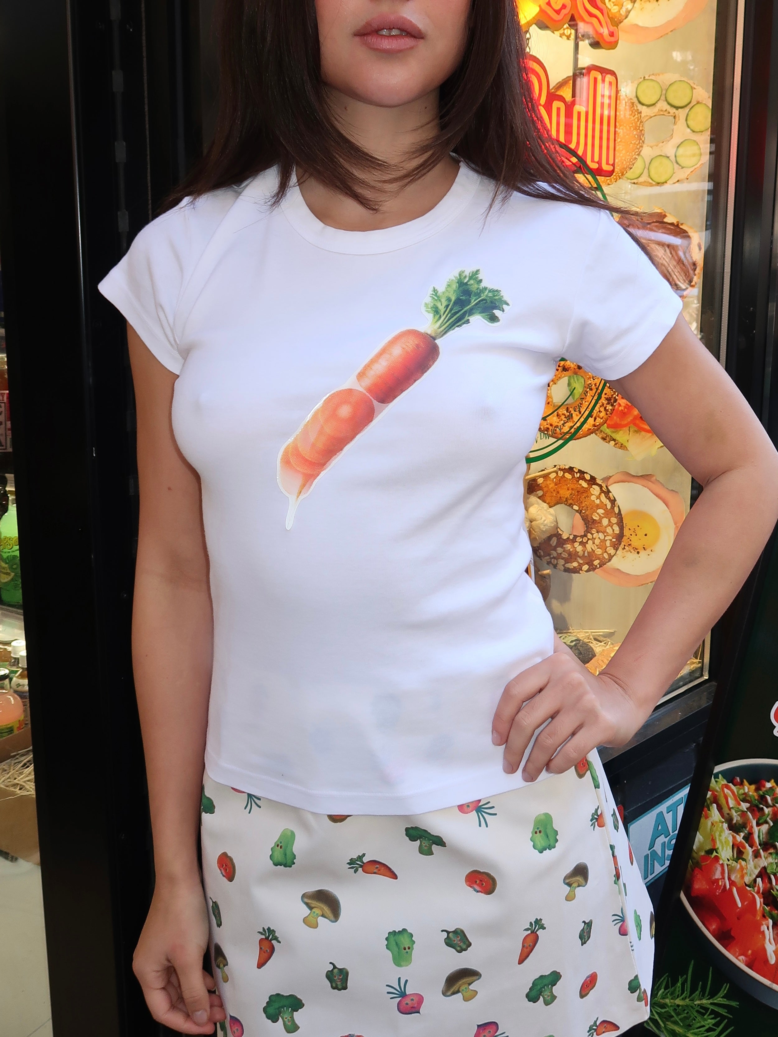 Carrot Patch BB Tee in Orange White
