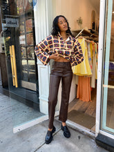 Load image into Gallery viewer, Cassie Super High Rise Straight Pant in Coffee Bean
