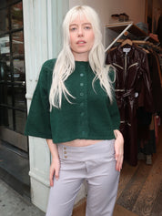 Martha Sweater Card in Dark Green