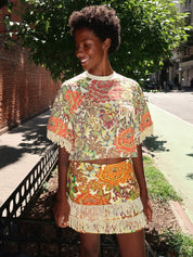 Lana Cropped Tee in Multi