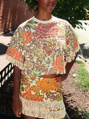 Lana Cropped Tee in Multi