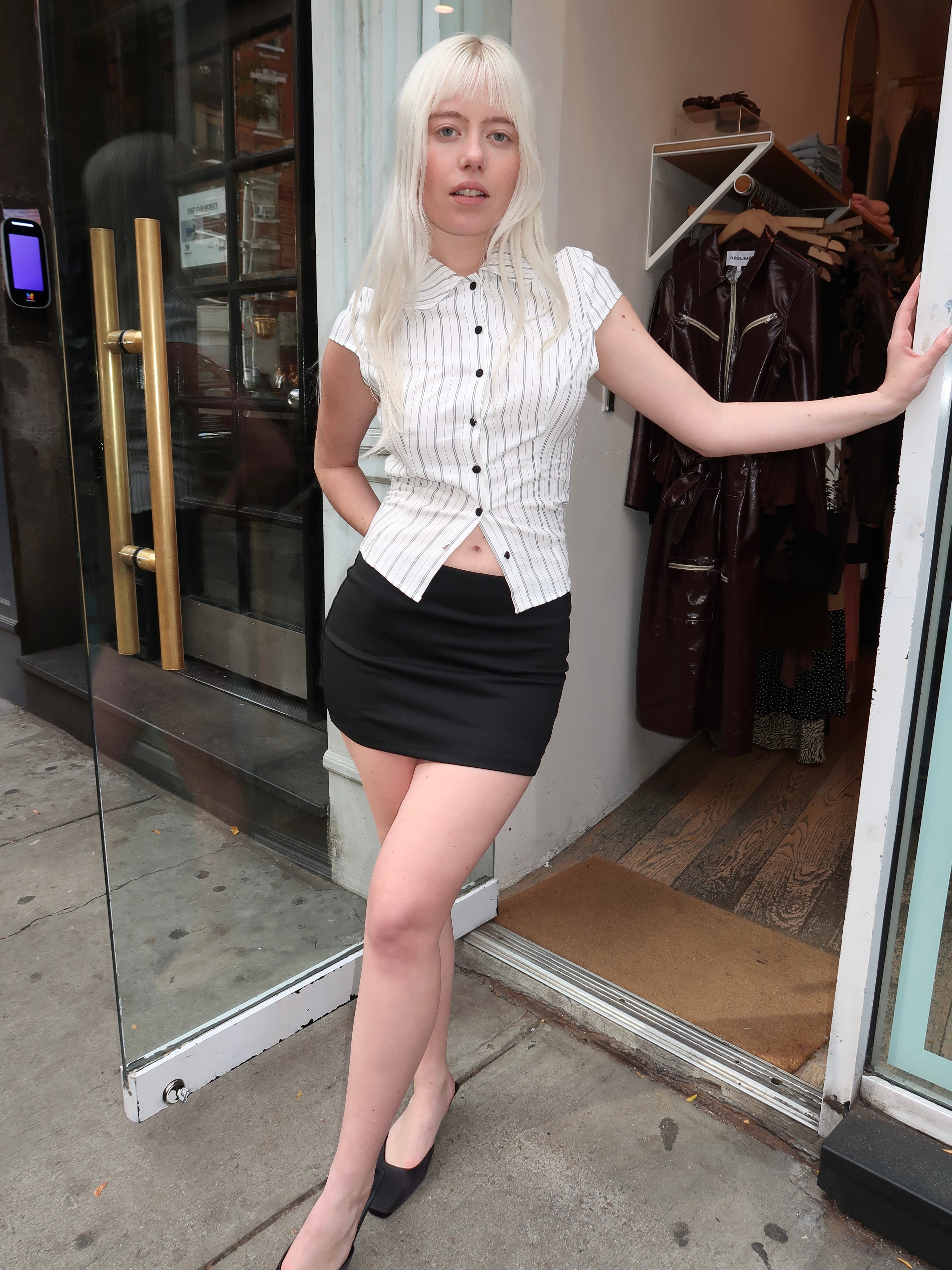 Antoni Micro Mini Skort in Black