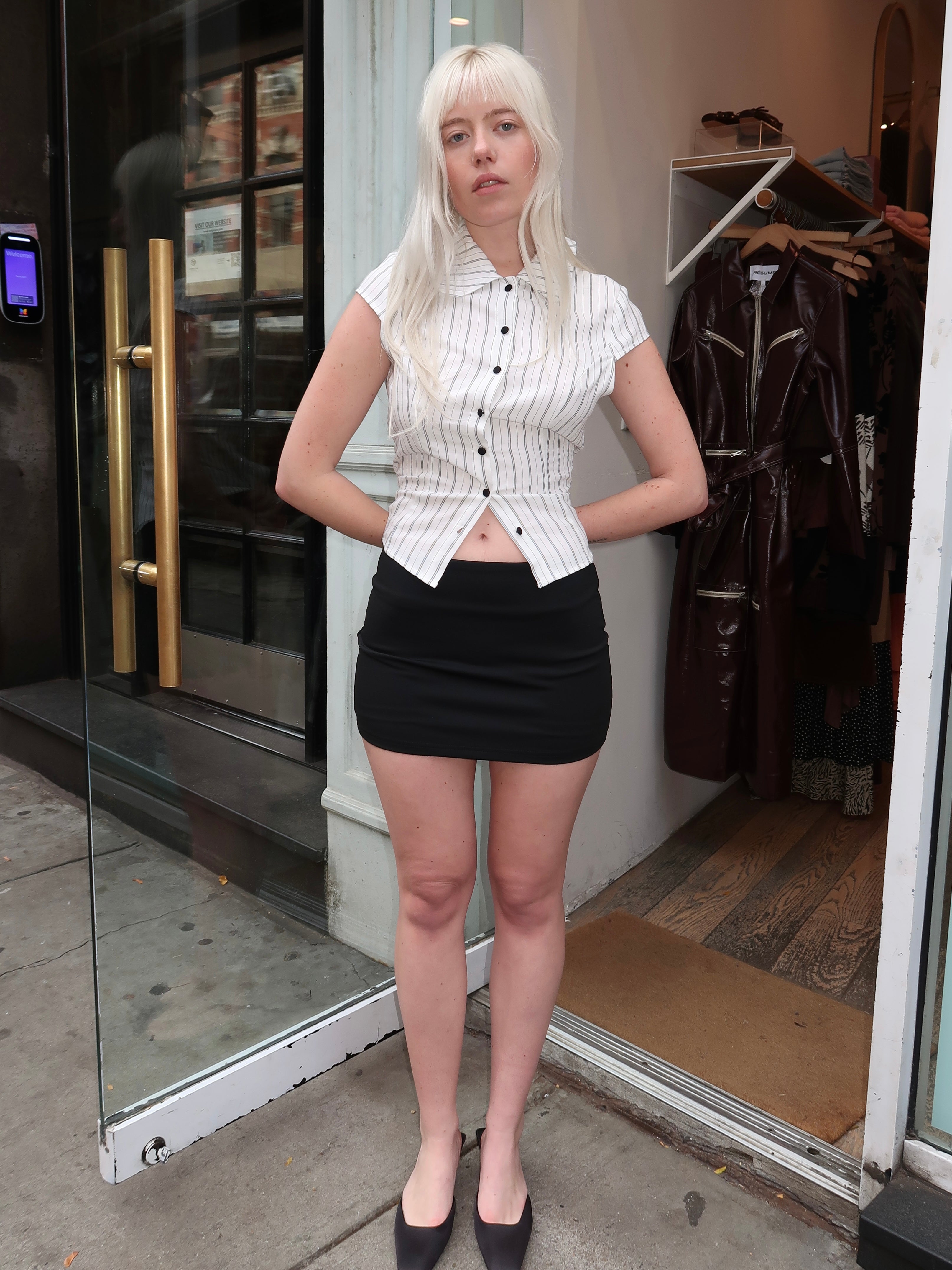 Antoni Micro Mini Skort in Black