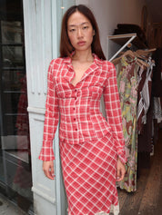 Lauren Long Sleeve in Red Gingham