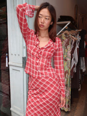 Lauren Long Sleeve in Red Gingham