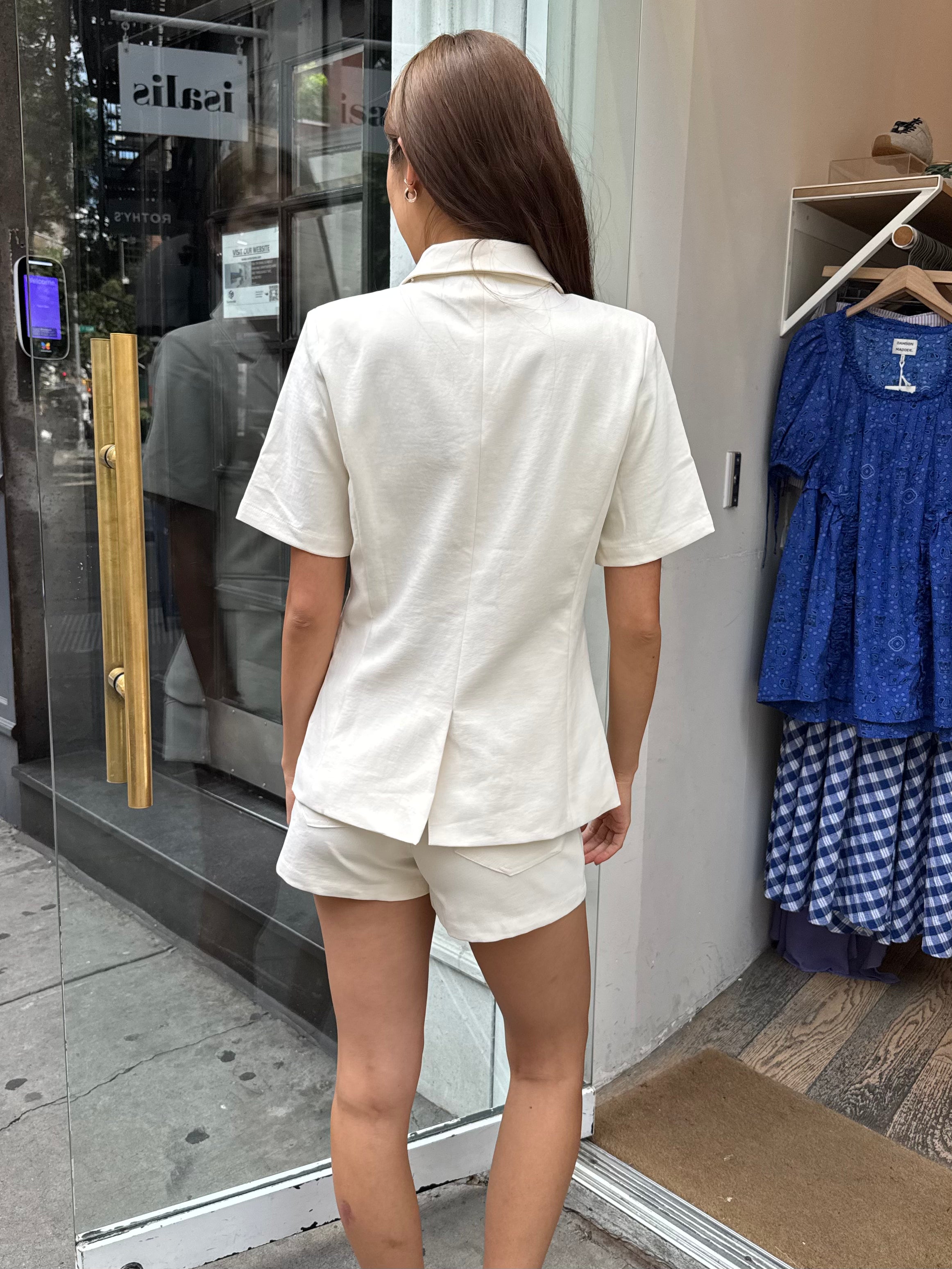 Alemeda Blazer + Short Set in Cream