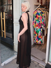 Savona Scarf Maxi Dress in Black