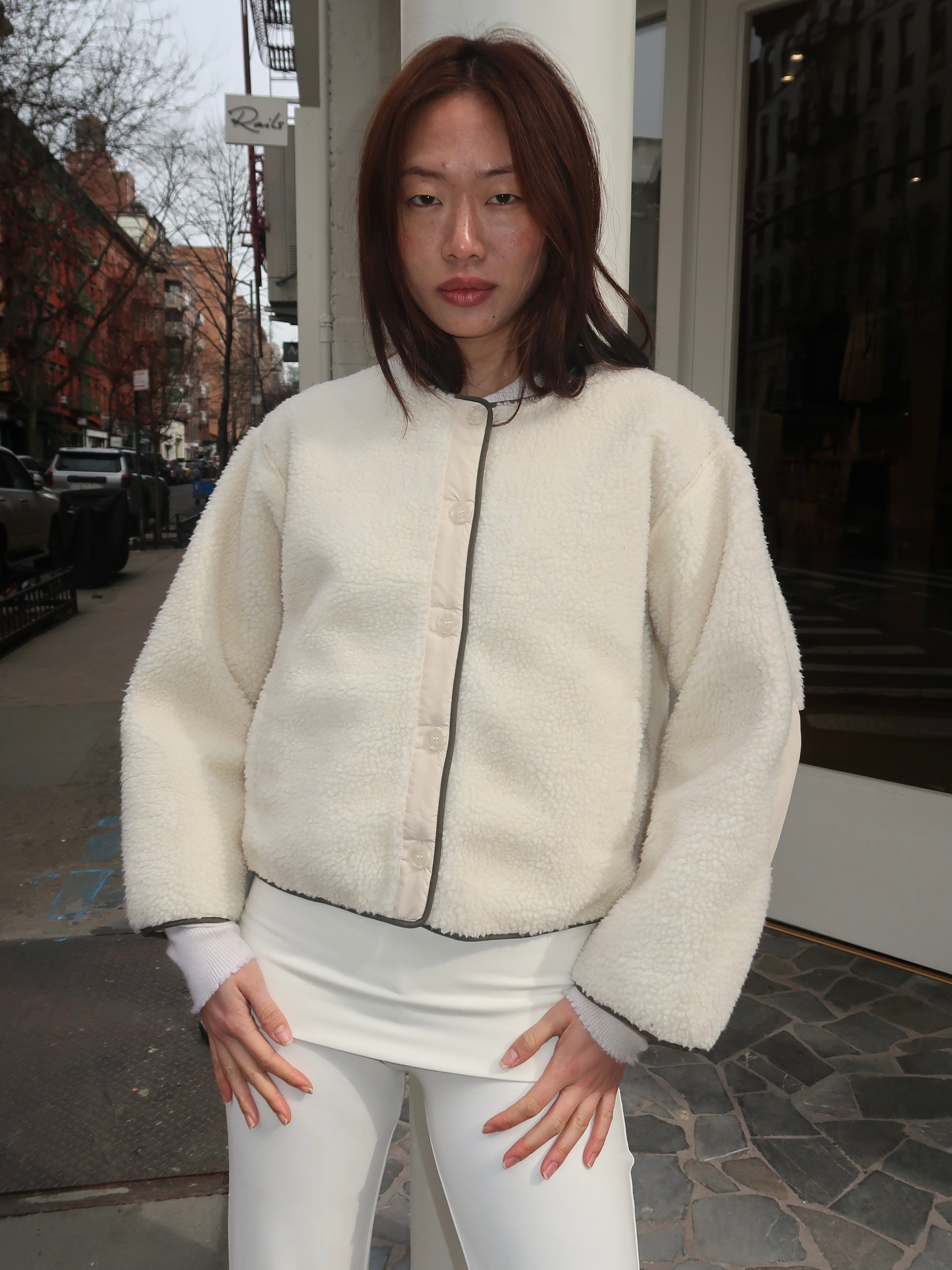 Cocoon Liner Jacket in Vintage White