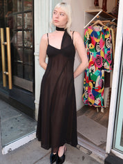 Savona Scarf Maxi Dress in Black