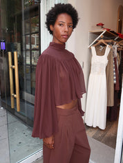 Aerin Top in Chocolate