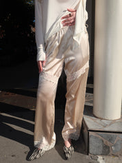 Cata Lace Pant in Ecru