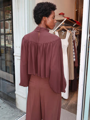 Aerin Top in Chocolate