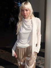 Breanna Scarf Blouse in Ecru