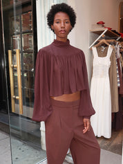 Aerin Top in Chocolate