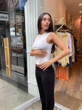Load image into Gallery viewer, Organic Cotton Cut Out Tank in White

