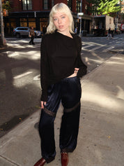 Cata Lace Pant in Blue