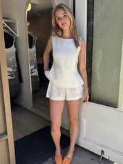 Mirelle Mini Shorts in White
