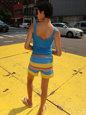Tammy Short in Blue Multistripe