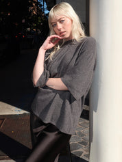 Como Oversized Tee in Grey Melange