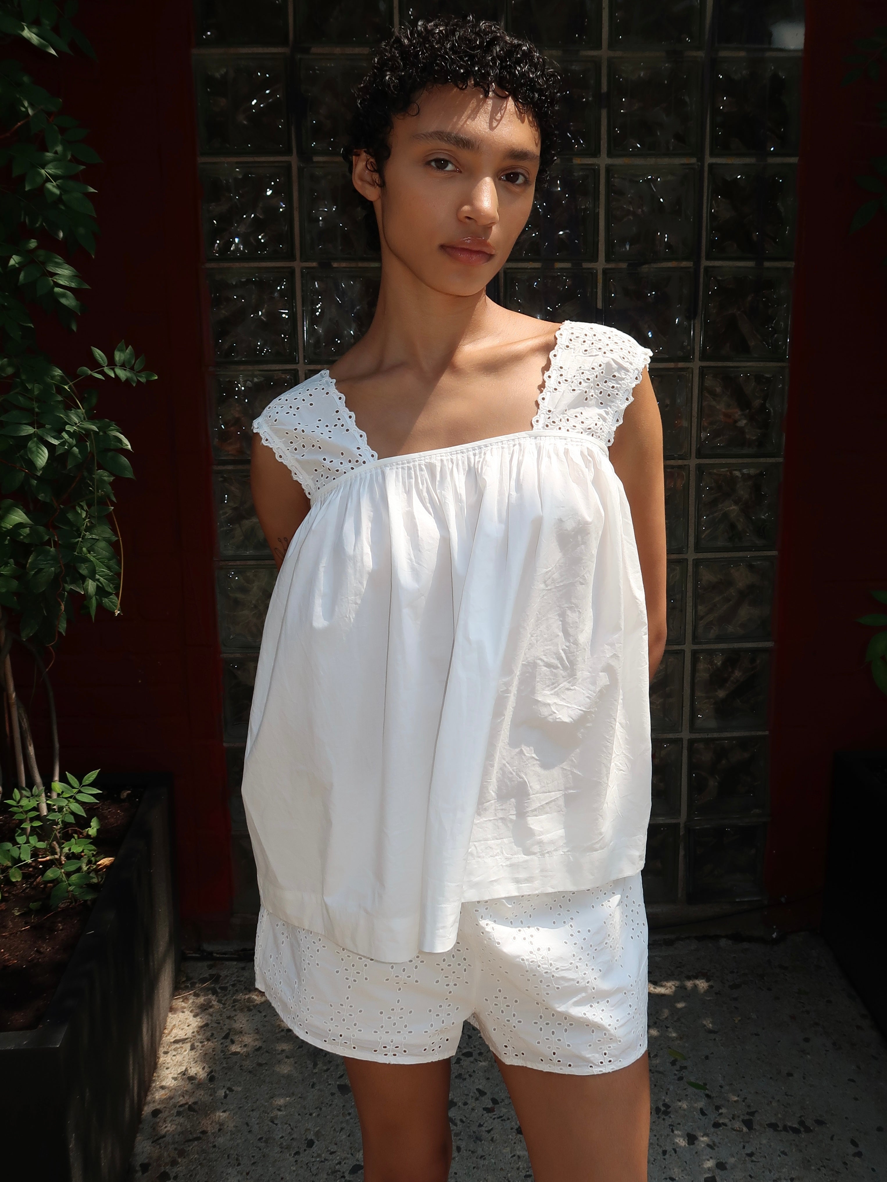 Harriet Top in Vintage White