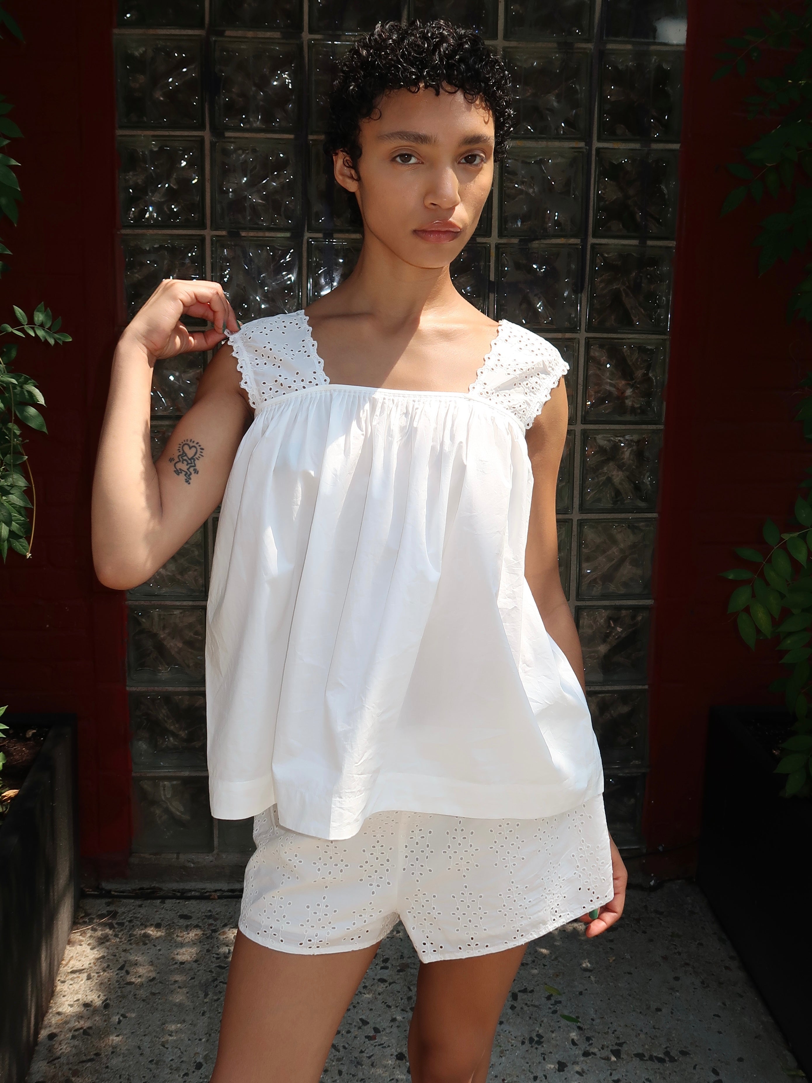 Harriet Top in Vintage White