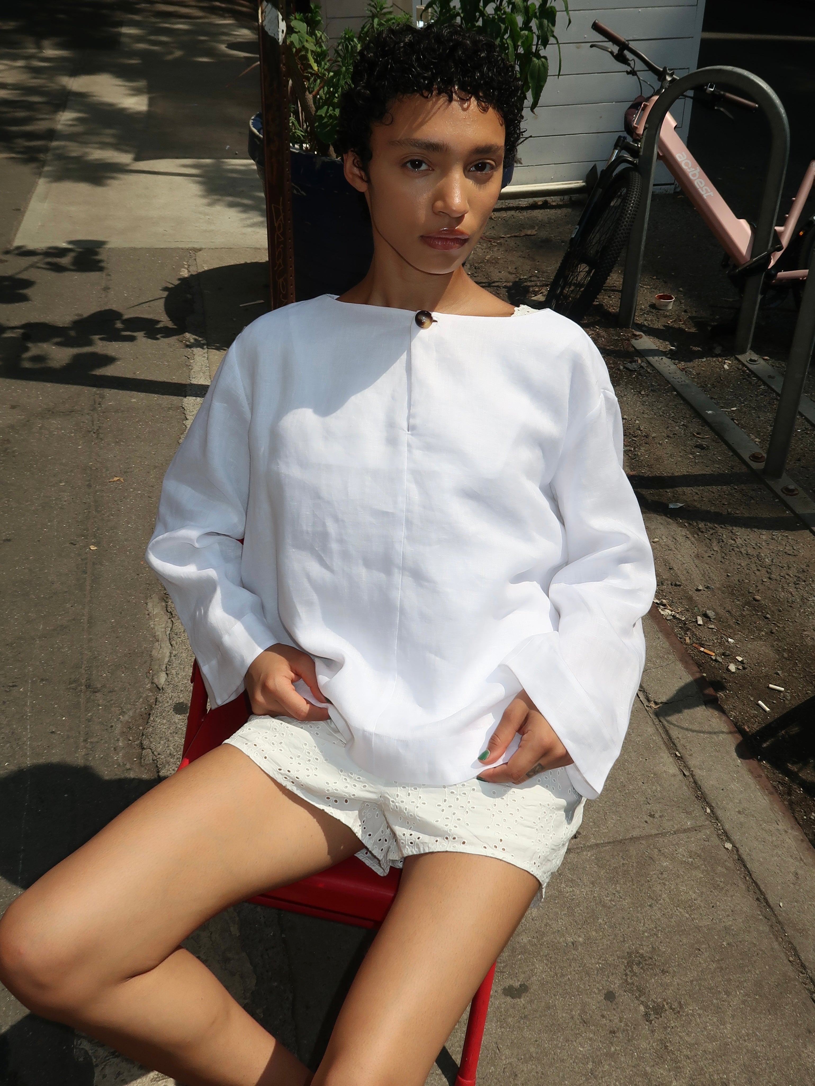 Dakota Blouse in Ivory