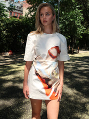 Astryd Mini Dress in Cinnamon Fleur