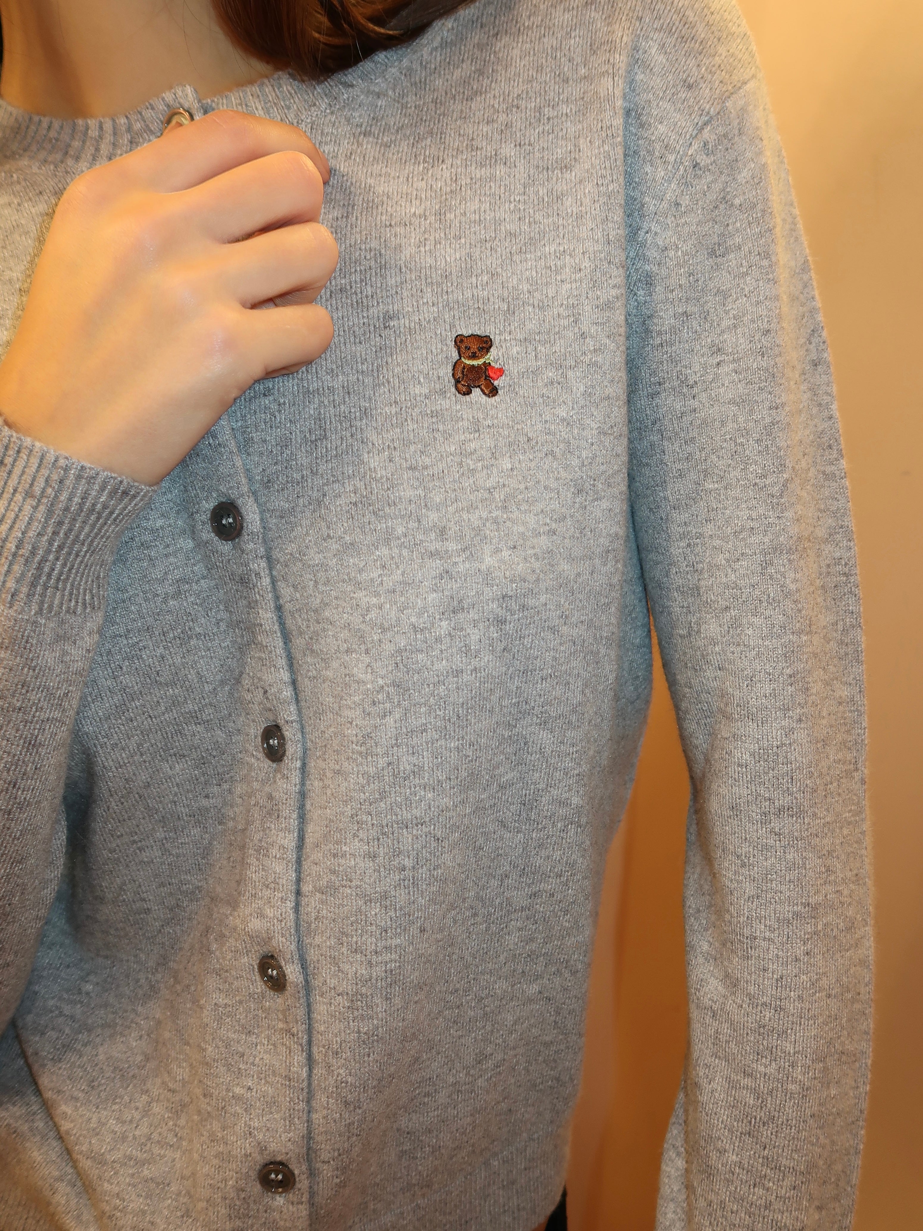 June Relaxed Cardigan in Heather Grey