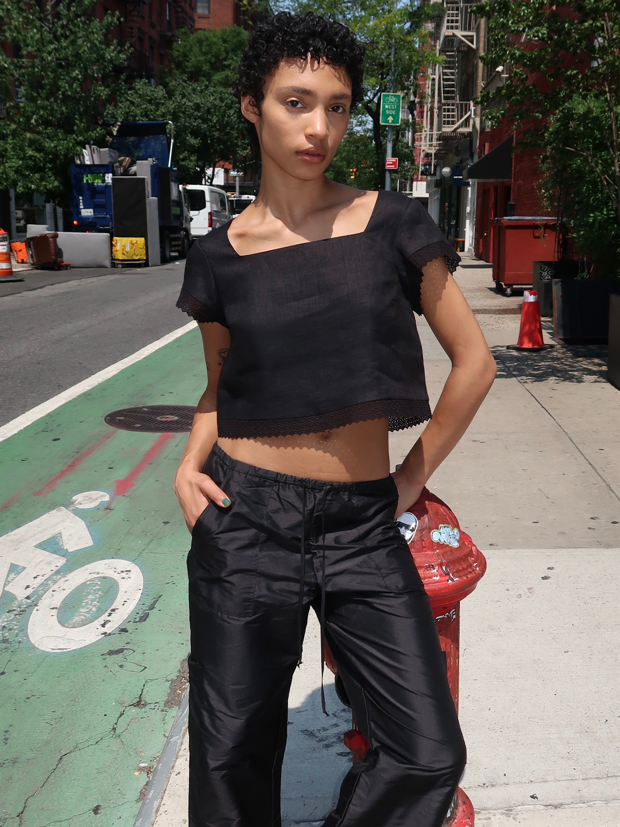 Alfie Top in Black