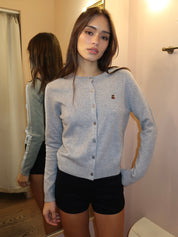 June Relaxed Cardigan in Heather Grey