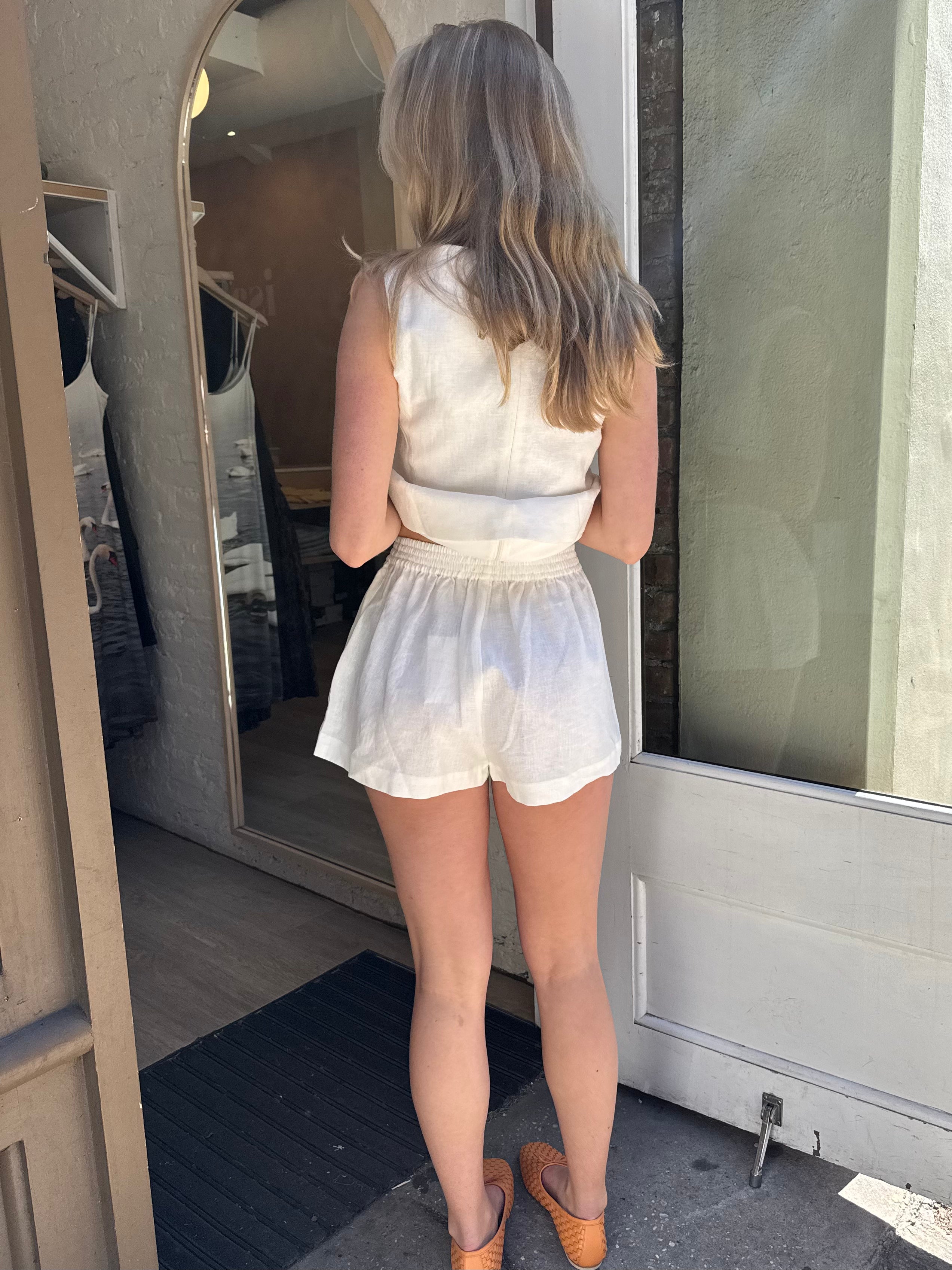 Mirelle Mini Shorts in White