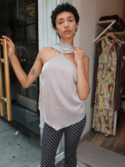 Virginia Top in Black White Stripe