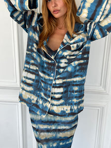 Valentina Top in Blue Tye Dye Multi