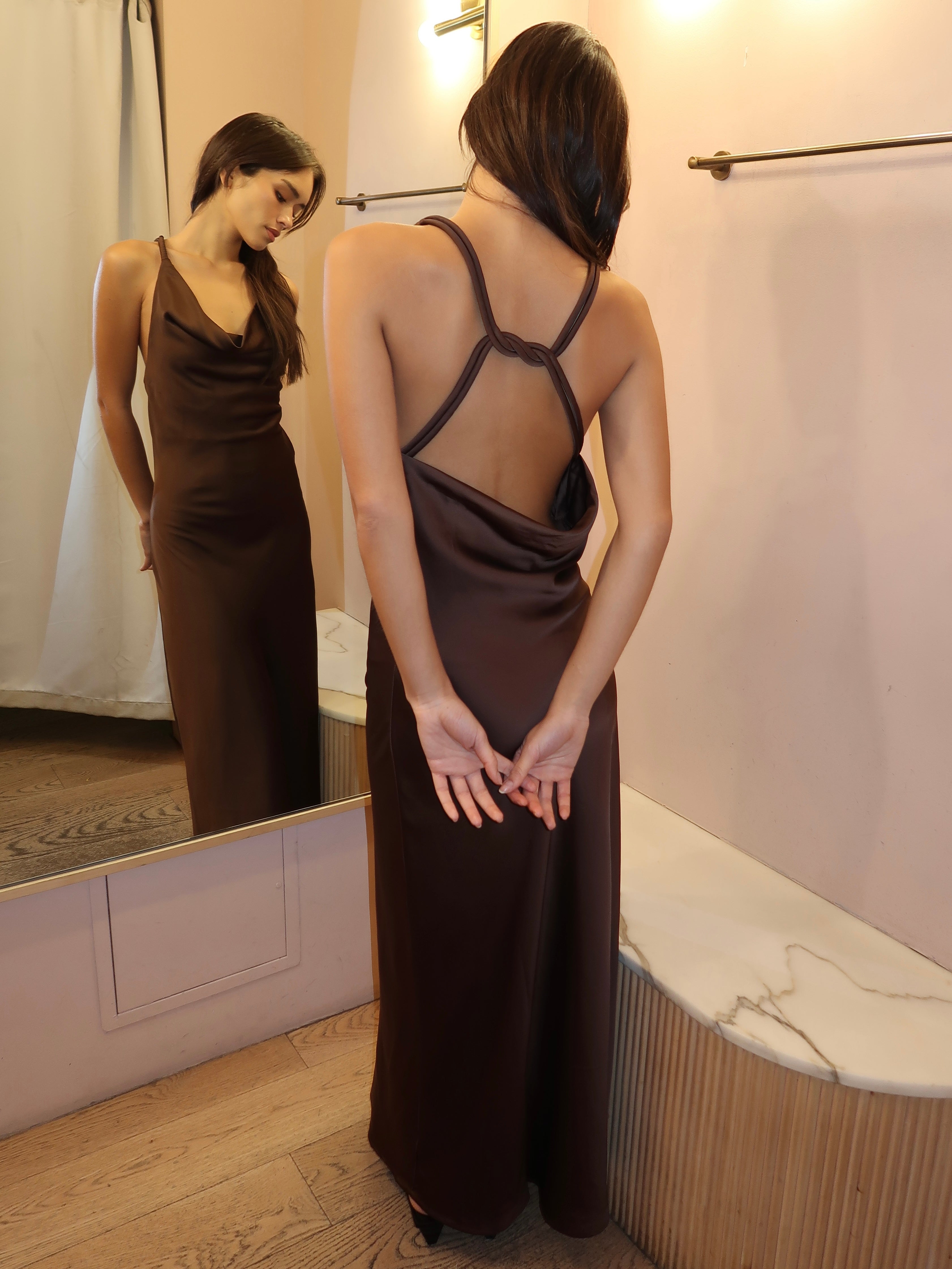 Ibiza Maxi Dress in Brown