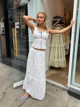 Load image into Gallery viewer, Teagen Ruffle Maxi Skirt in White
