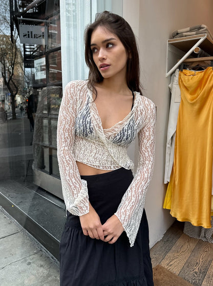 Florence Lace Blouse in Vanilla