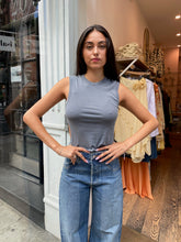 Load image into Gallery viewer, Organic Cotton Cut Out Tank in Diesel Grey
