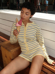 Giana Cardigan in Yellow Stripe