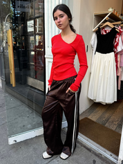 Abrams Track Pants in Chocolate