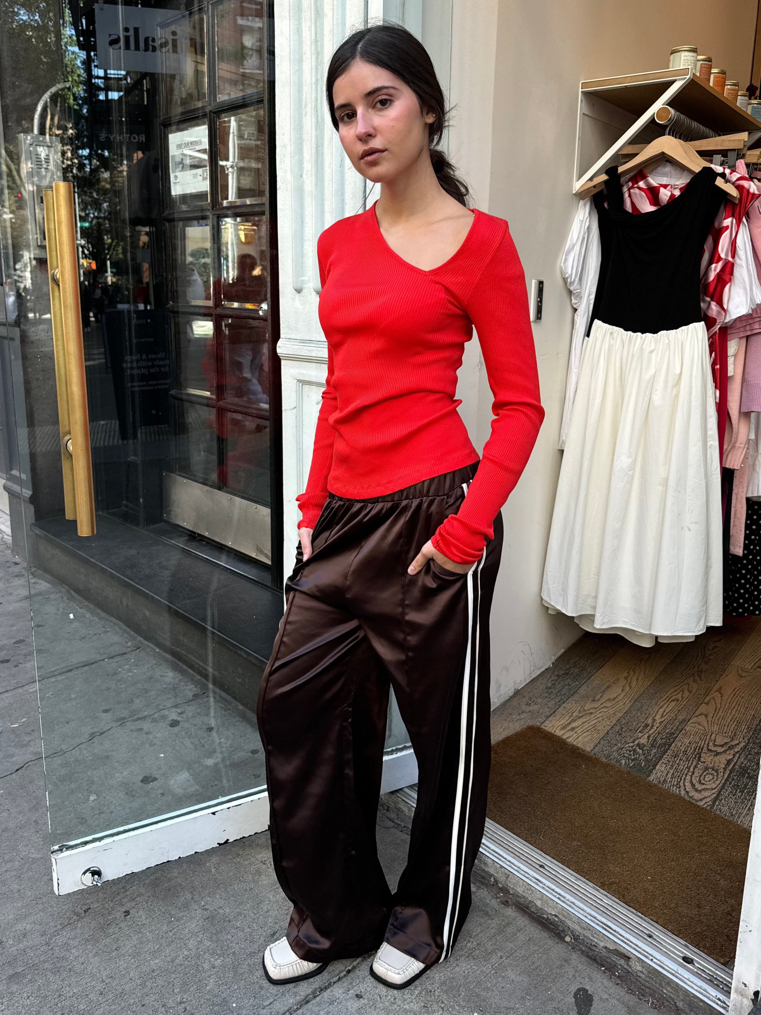 Abrams Track Pants in Chocolate