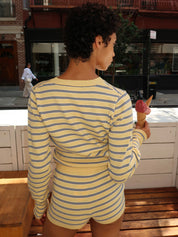 Giana Cardigan in Yellow Stripe