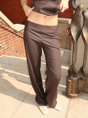 Ingrid Pant in Choc Pinstripe